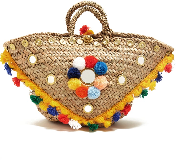 MUZUNGU SISTERS Sicilian pompom straw tote