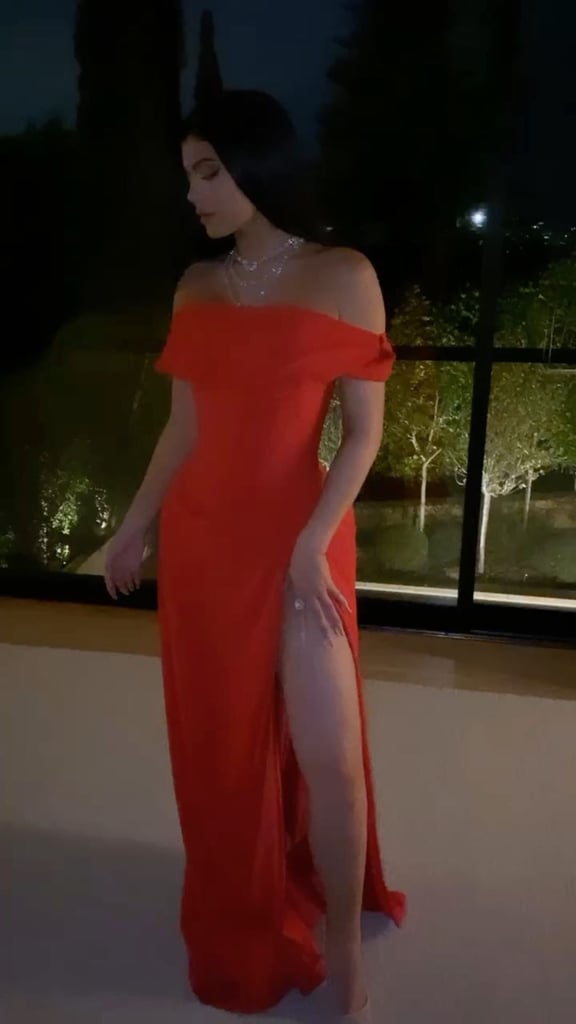 Kylie Jenners Red Oscars Afterparty Dress Is So Sexy Popsugar Fashion Uk 4001