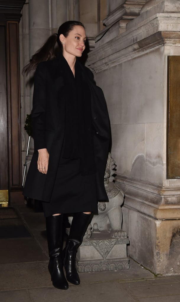 Angelina Jolie Wearing Black Boots March 2017