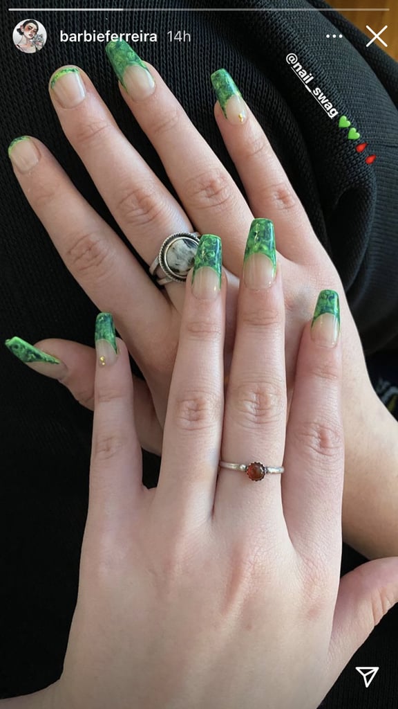 Barbie Ferreira's Holiday Nail Art