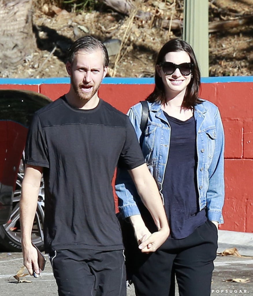 Anne Hathaway and Adam Shulman in LA After Pregnancy News