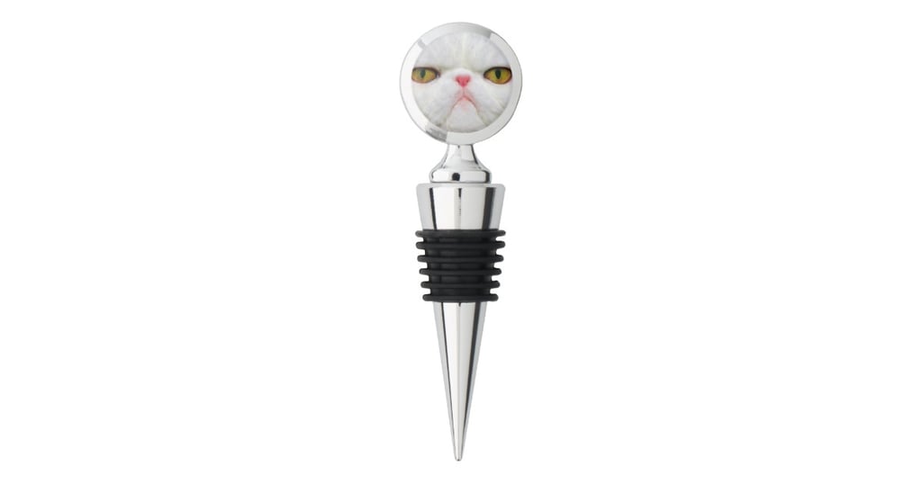 White Cat Chrome Wine Stopper