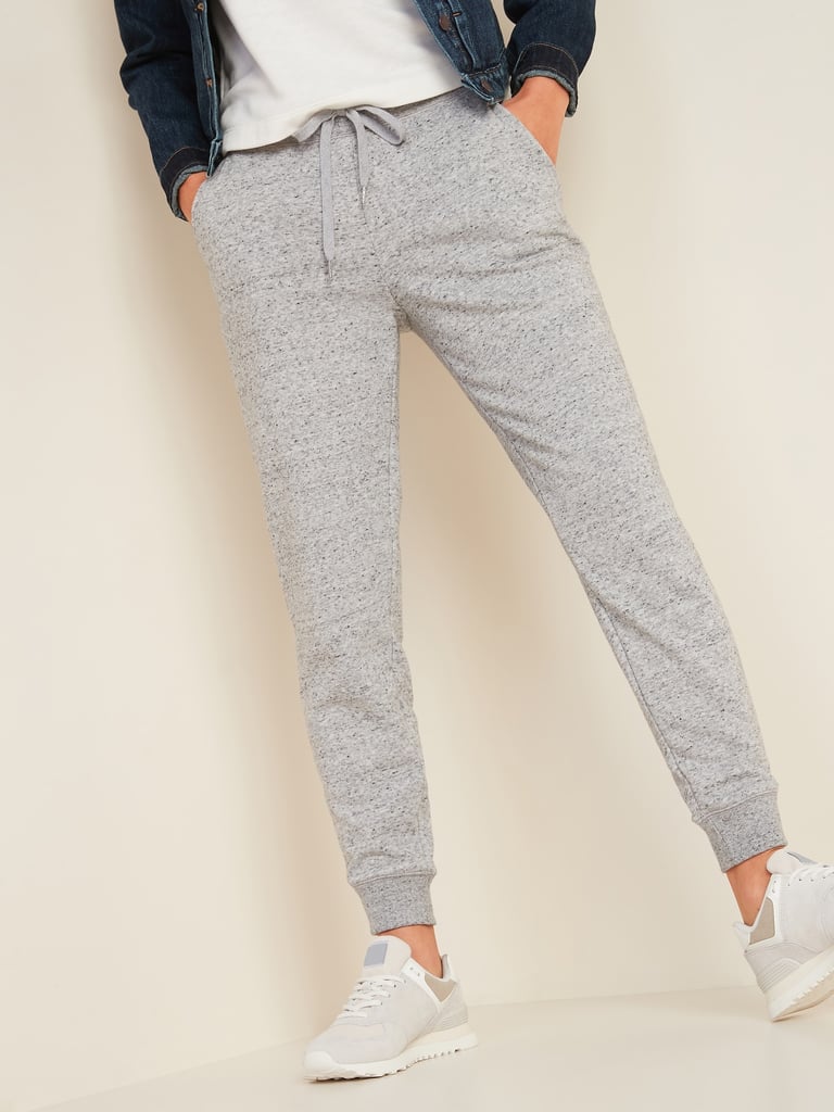 Old Navy Mid-Rise Tapered-Leg Jogger Pants for Women in Heather Gray