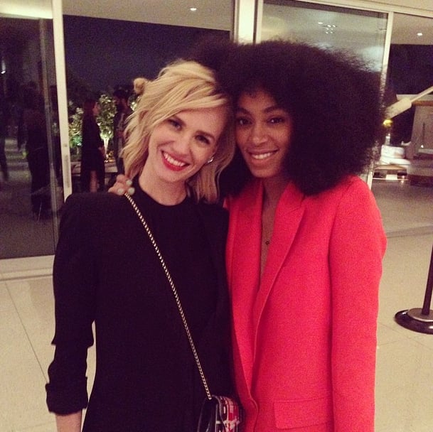 January Jones and Solange Knowles