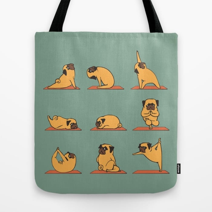 Pug Yoga-Print Tote ($22)