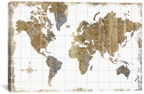 Varick Gallery Gilded Map ($170)