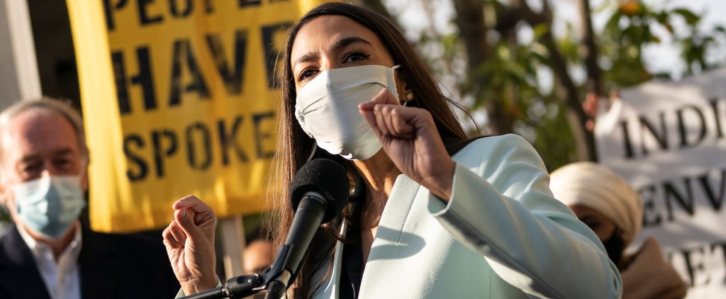 Alexandria Ocasio-Cortez Praises Voters at Climate Rally