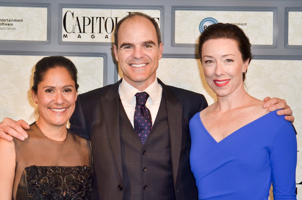 House of Cards actors Sakina Jaffrey, Michael Kelly, and Molly Parker were all smiles at Capitol File's star-studded party on Friday.