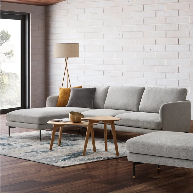 A Simple Couch: Pebble Chaise Sectional Sofa With Ottoman