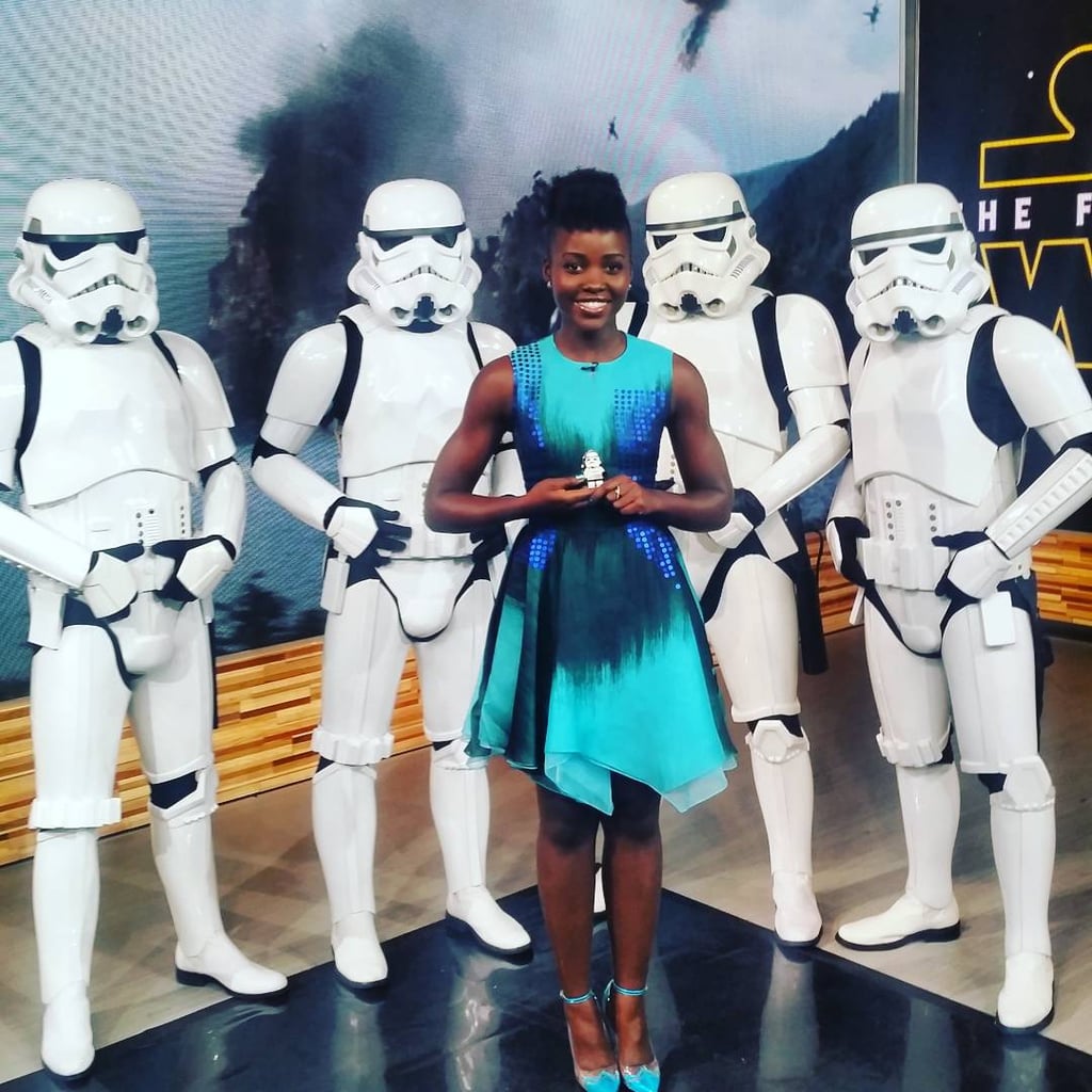 "It's LA @starwars premiere day! Lining up the stormtroopers!! #Thunder is ready. And so am I! #theforceawakens."