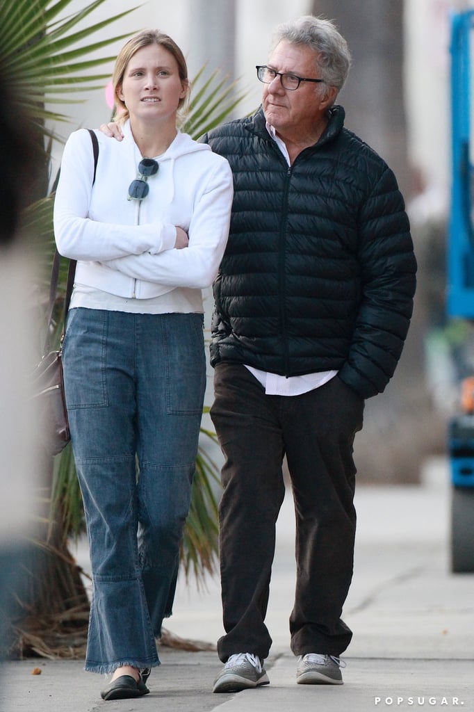 Dustin Hoffman Walking With Daughter December 2015