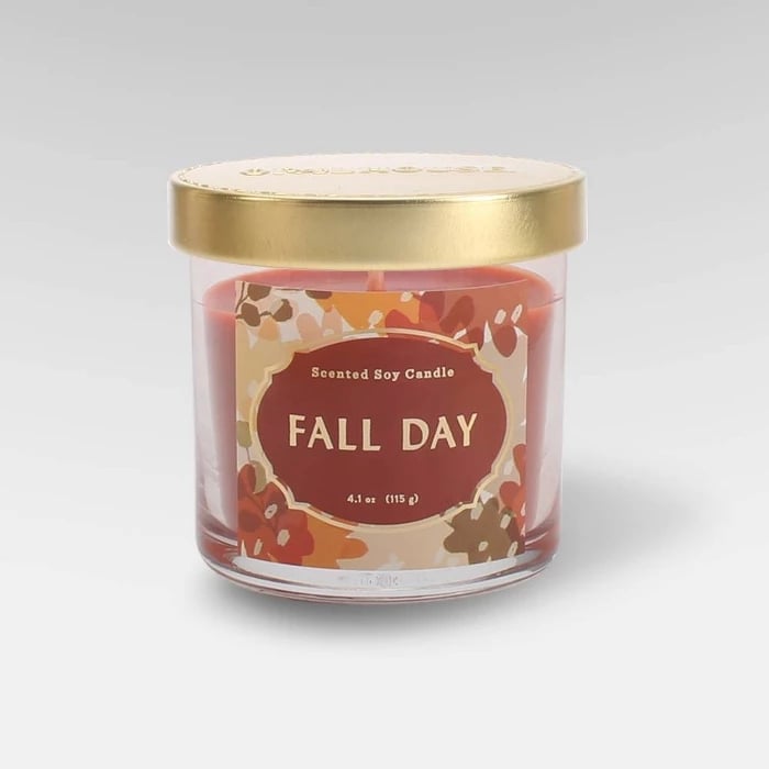 Fall Day Lidded Glass Jar Candle