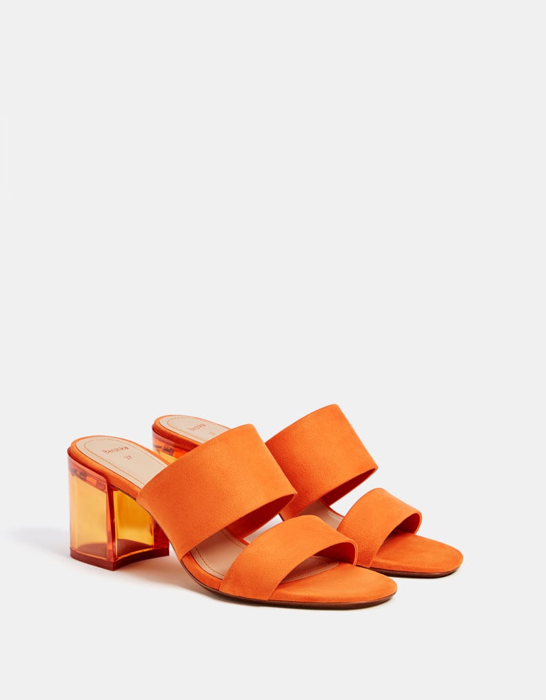 Bershka Sandals With Methacrylate Heels