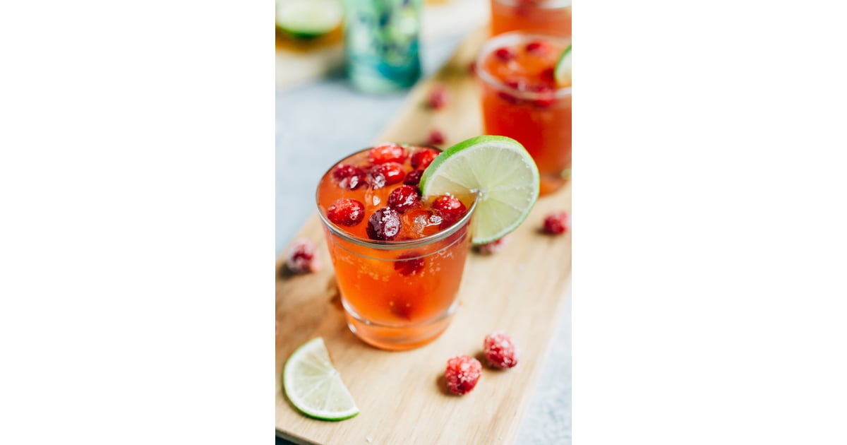 Sparkling Vodka Cranberry With Lime Healthy Holiday Cocktail Recipes