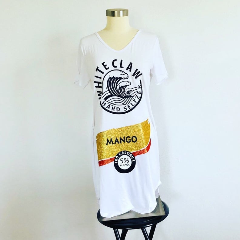 White claw t shirt dress top
