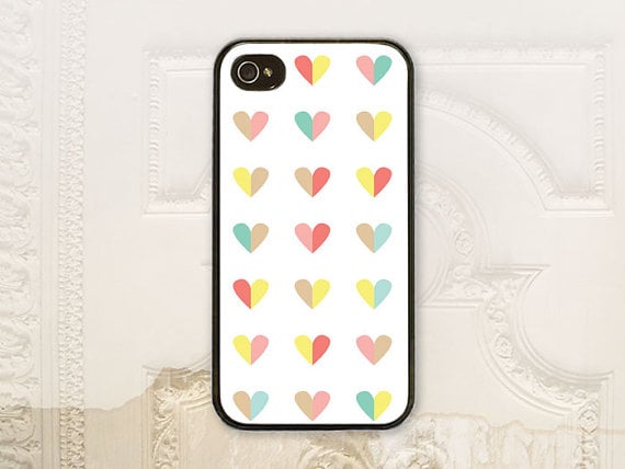 Colored hearts case