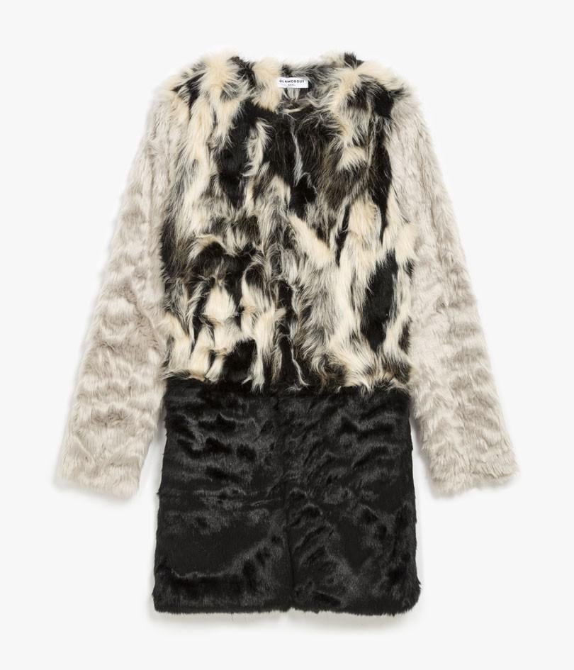 Azalea faux fur long coat