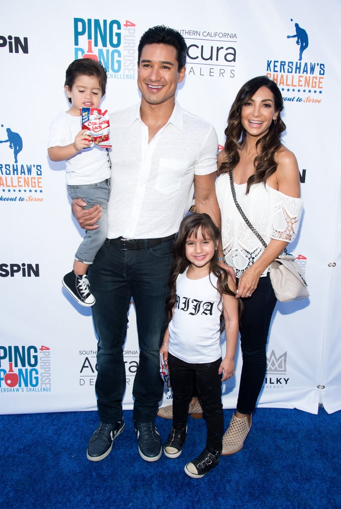 Mario Lopez and Family at Celebrity Ping-Pong Event 2016