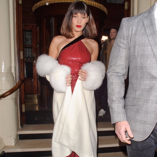 Bella Hadid Red One Shoulder Dress