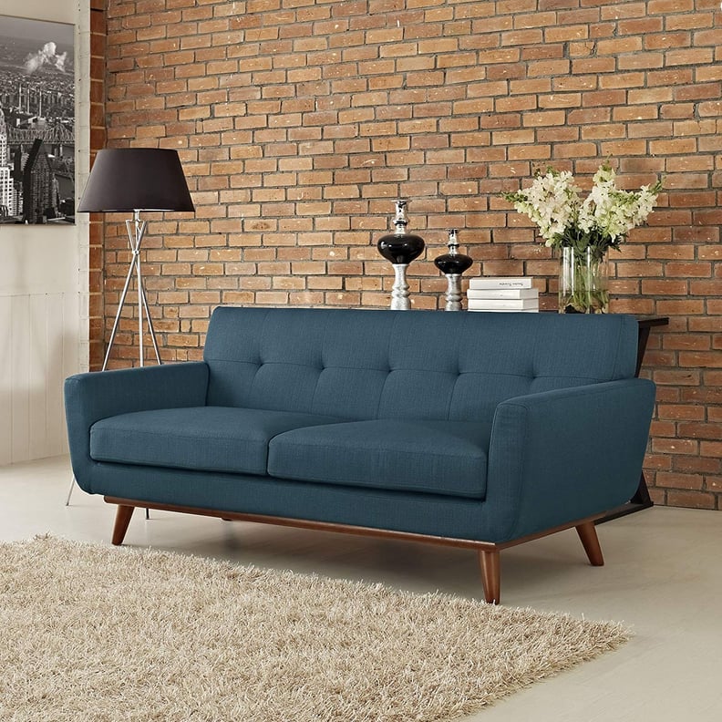 Modway Engage Mid-Century Modern Upholstered Fabric Loveseat