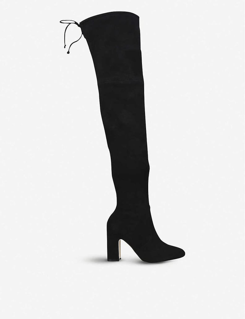 Shop Stuart Weitzman's Kirstie Suede Over-the-Knee Boots in Black