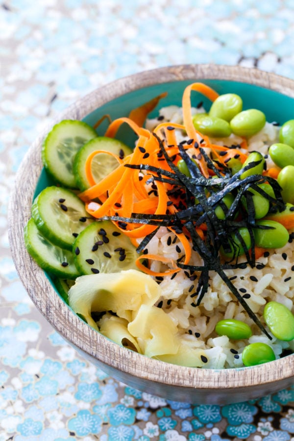 Spicy Veggie Sushi Bowls