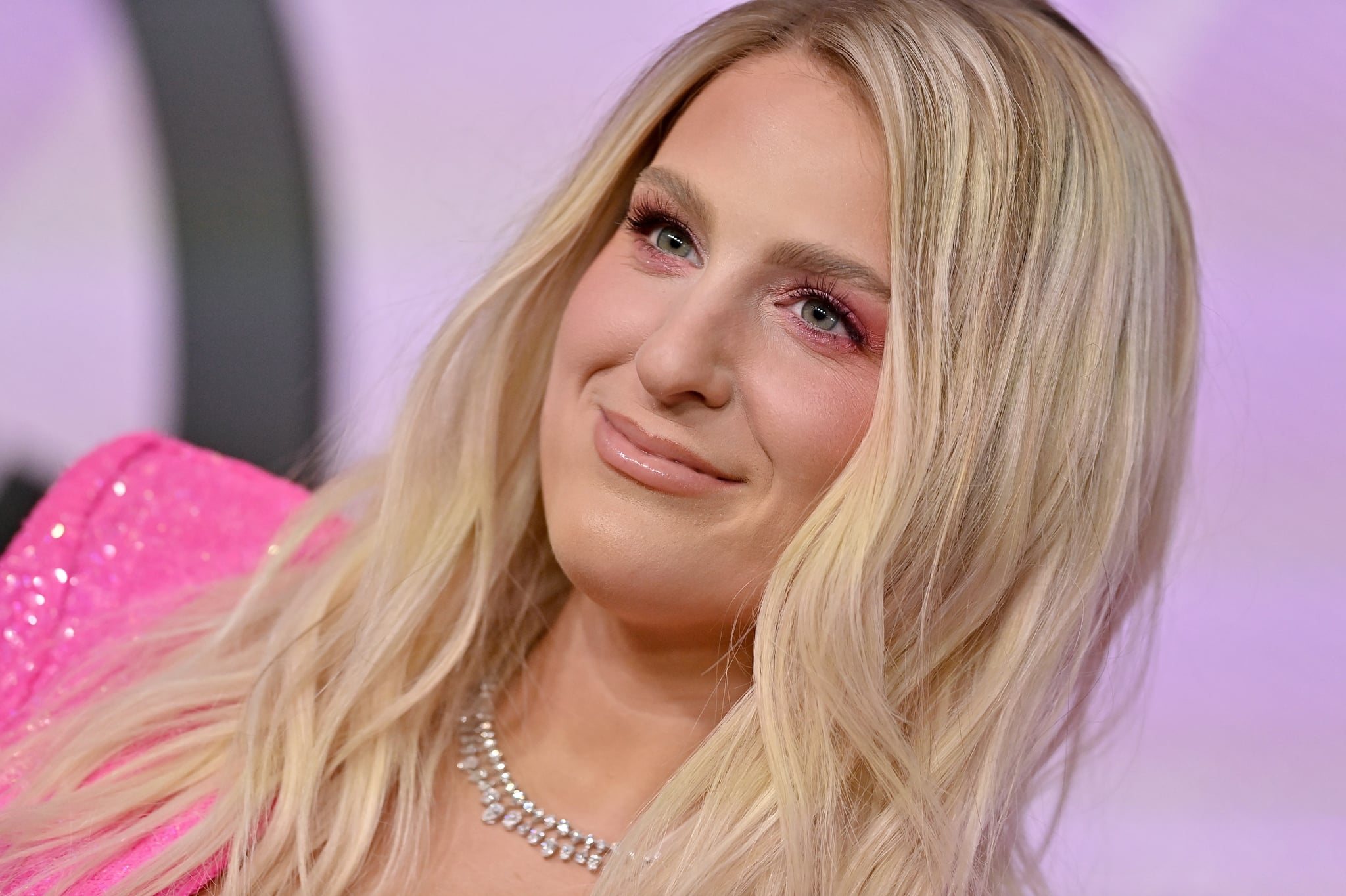 LOS ANGELES, CALIFORNIA - NOVEMBER 20: (EDITORIAL USE ONLY)  Meghan Trainor attends the 2022 American Music Awards at Microsoft Theatre on November 20, 2022 in Los Angeles, California. (Photo by Axelle/Bauer-Griffin/FilmMagic)