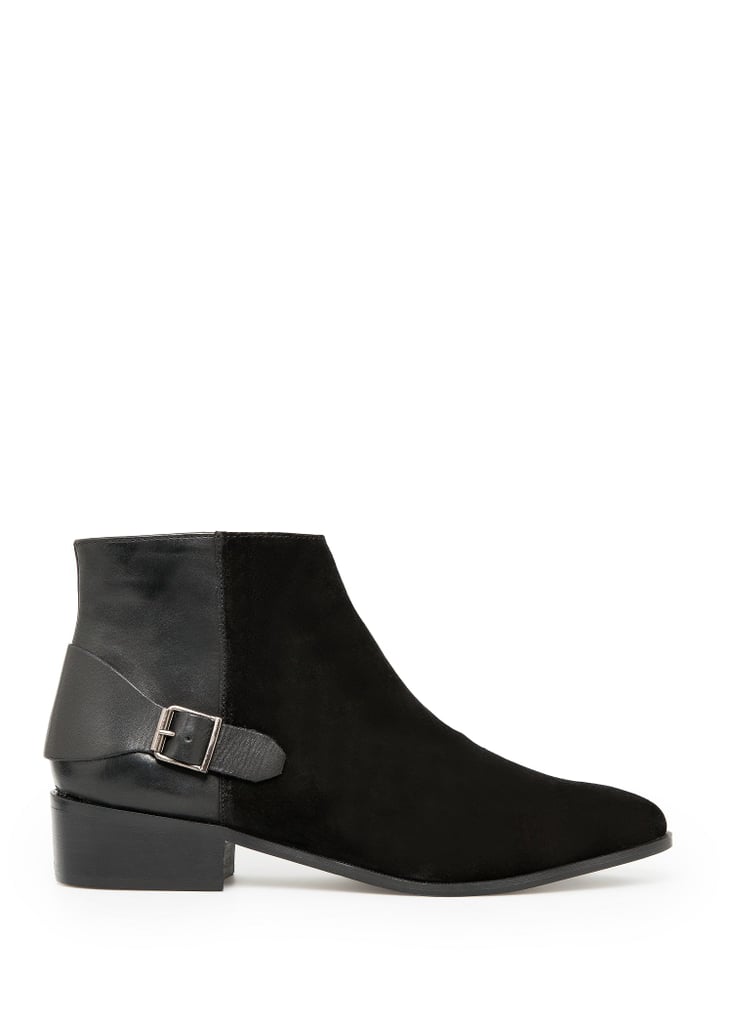 Mango Buckle Leather Ankle Boots | Fall Booties Under $100 | POPSUGAR ...