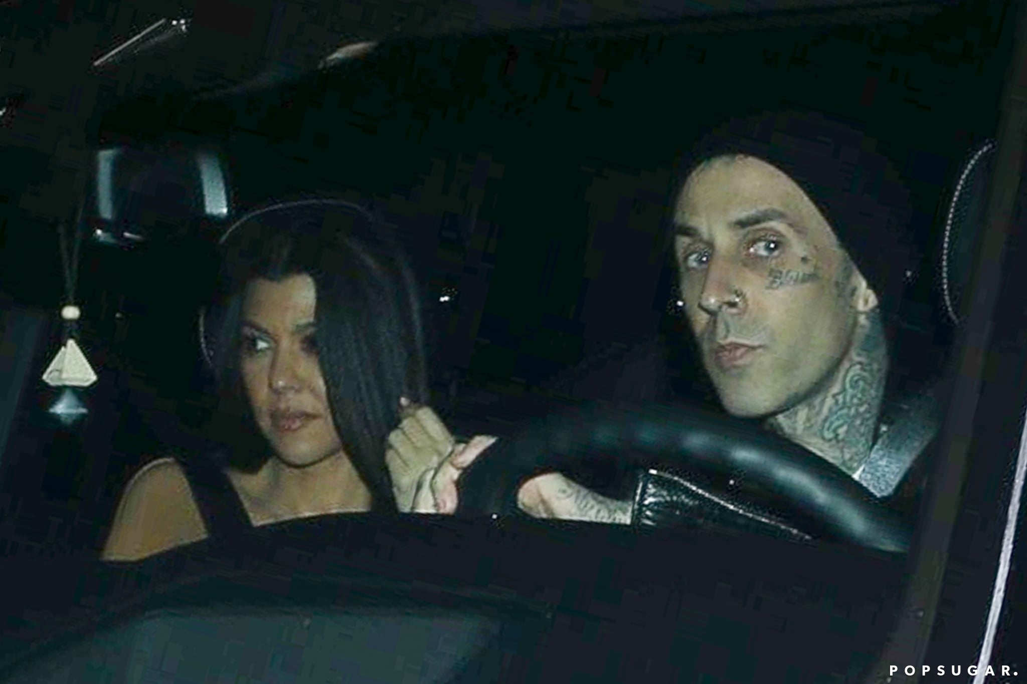 Kourtney Kardashian And Travis Barker Grab Dinner In La Popsugar Celebrity