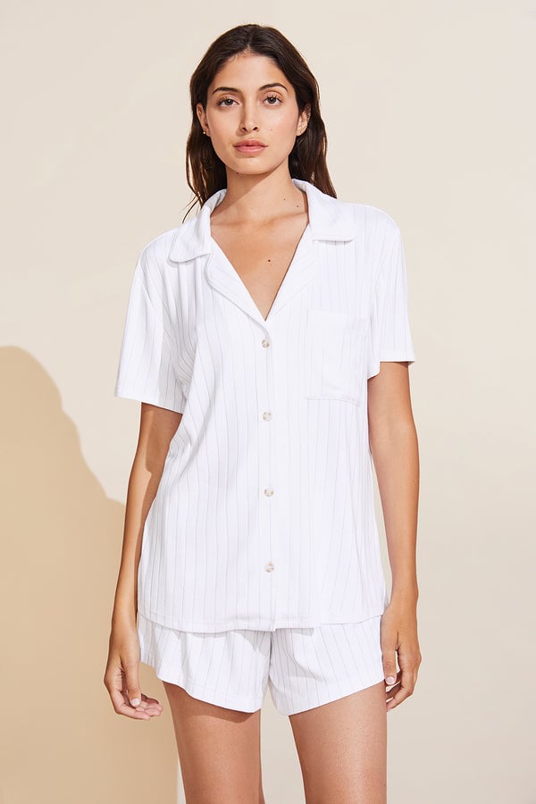 Eberjey Tencel Modal Rib Relaxed Short PJ Set
