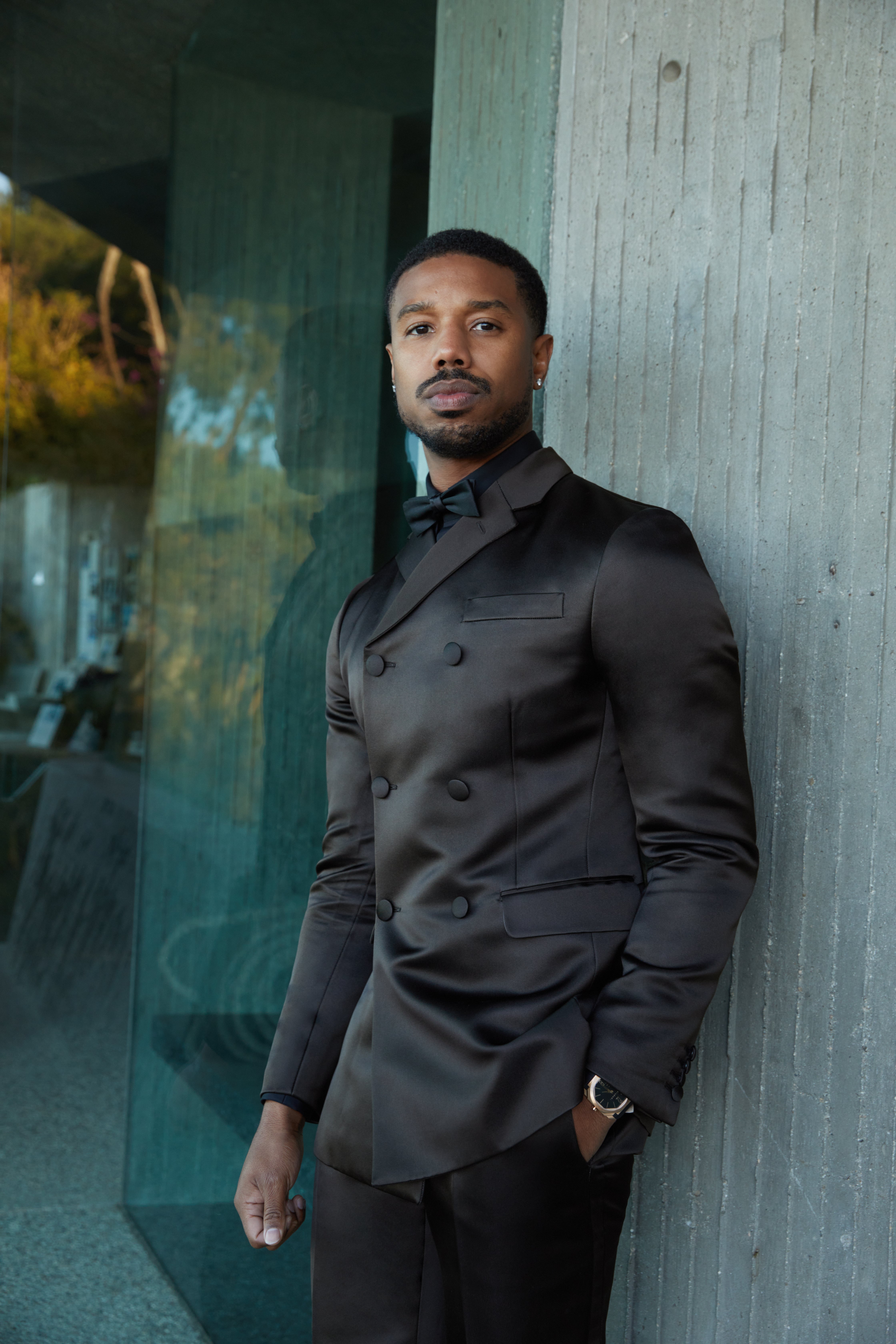 Prada - Michael B. Jordan wore a #Prada Blue navy wool and mohair