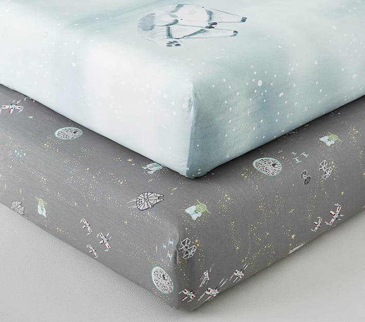 Star Wars Picture Perfect & Allover Sky Organic Crib Sheet Bundle