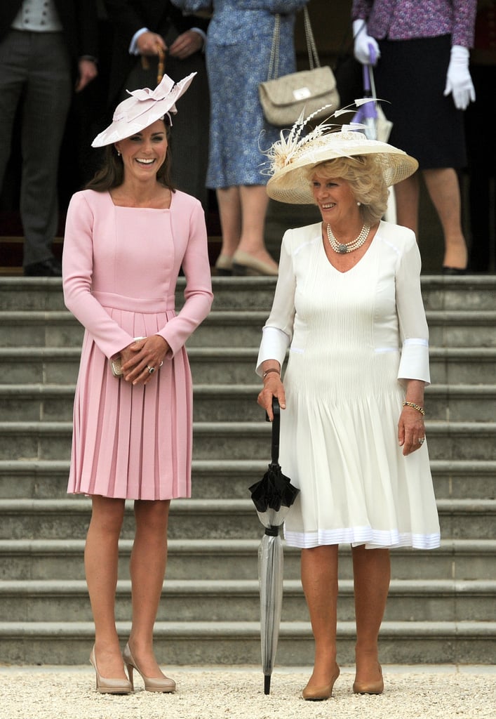 Kate: "Why are you carrying an umbrella when it's not raining?"

Camilla: "If people get too close, I like to jab them."