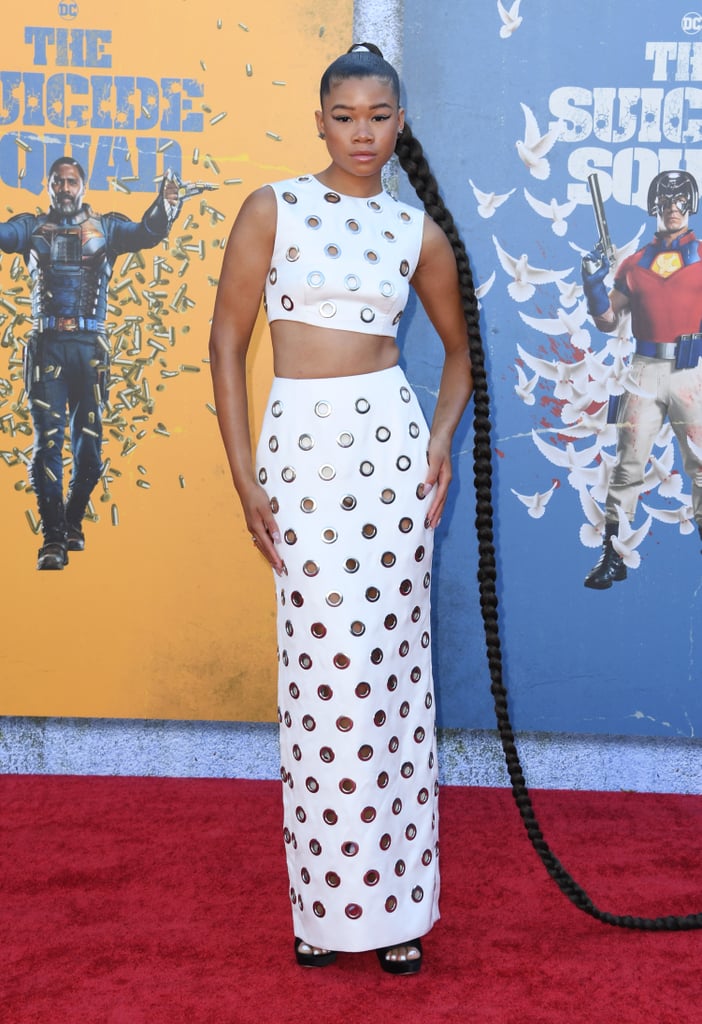 Storm Reid Prada Set and Braid at The Suicide Squad Premiere