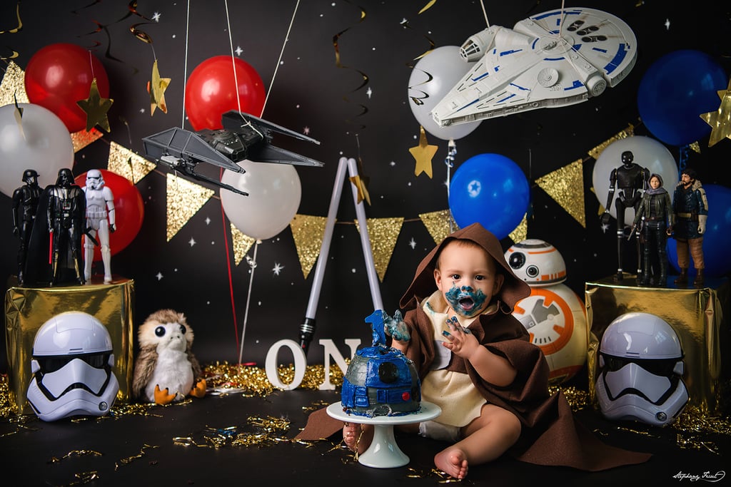 Star Wars R2-D2 Jedi First Birthday Cake Smash