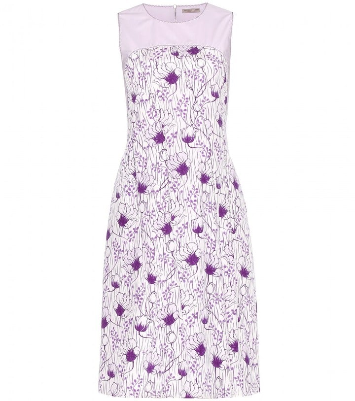Bottega Veneta Printed Cotton And Silk Dress Rihanna S