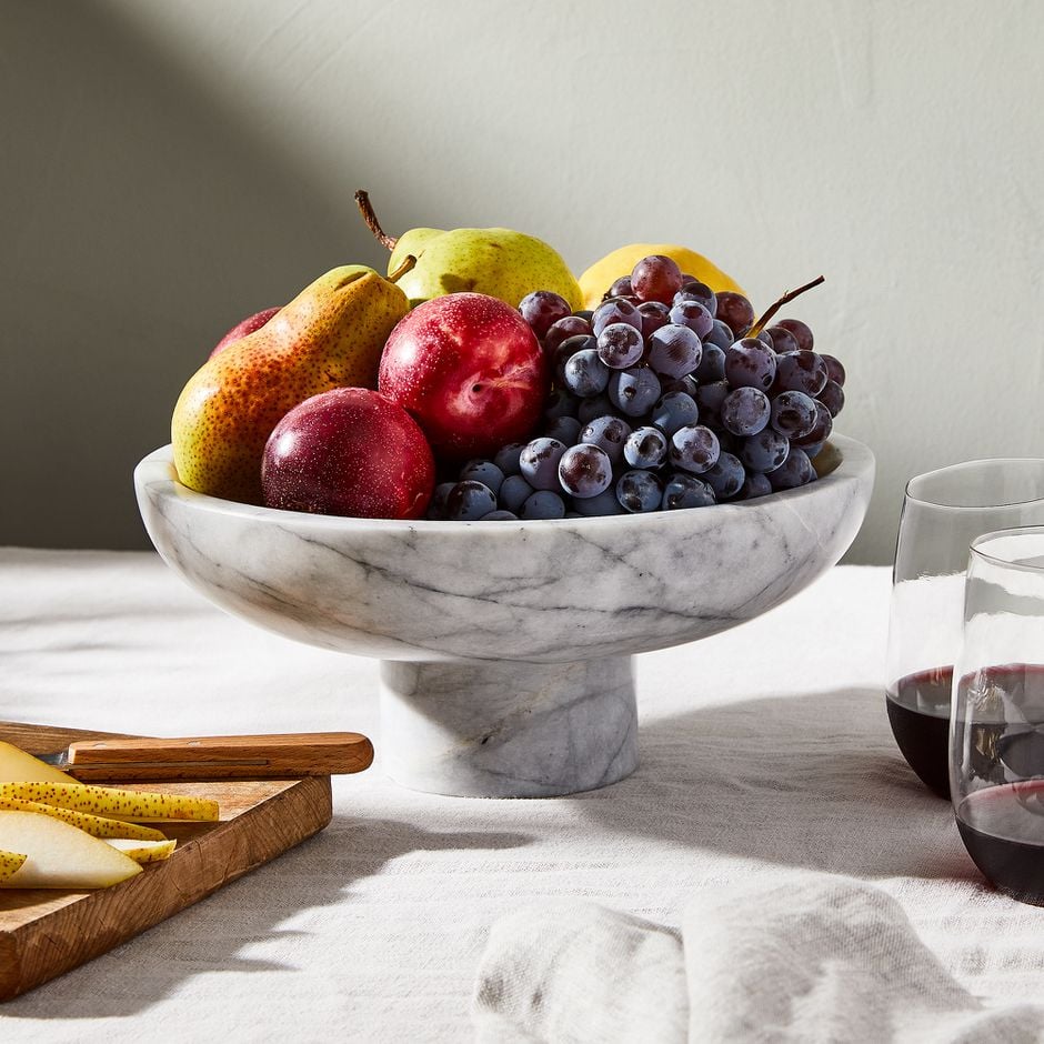 Best Marble Kitchen Piece: Food52 Marble Fruit Bowl with Pedestal