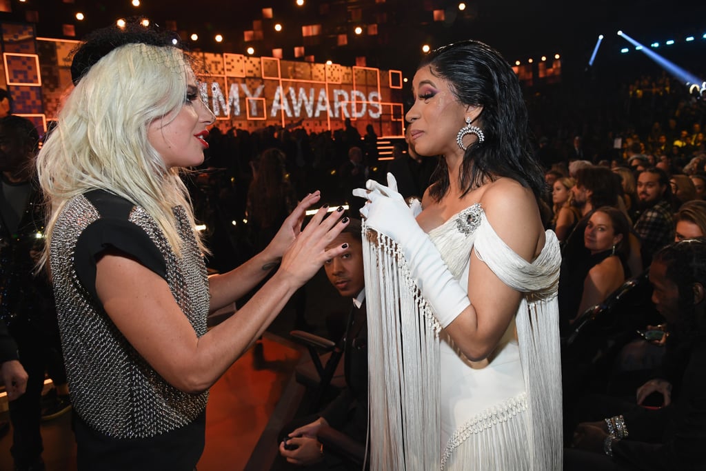 Cardi B and Lady Gaga at the 2019 Grammys