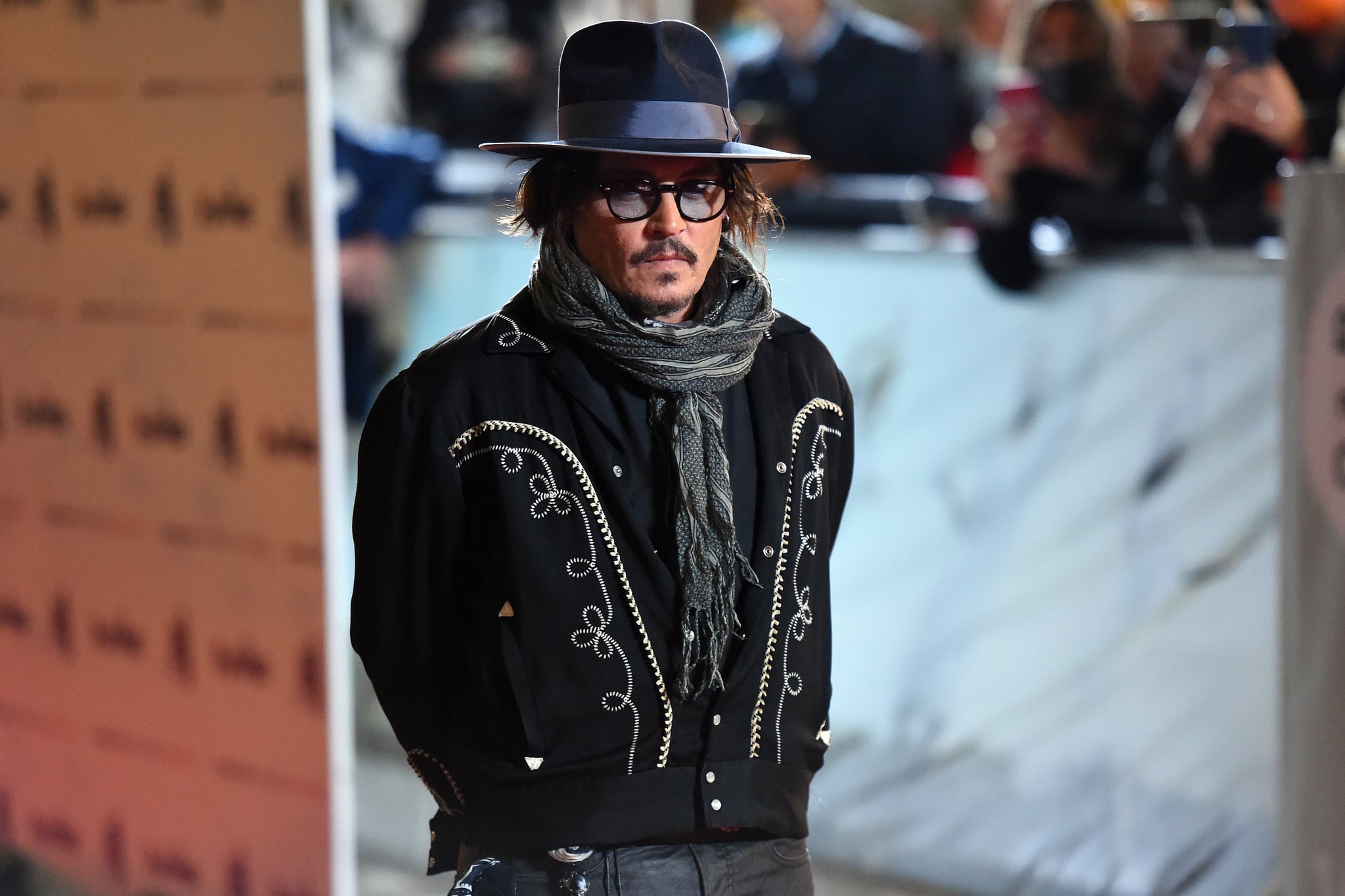Johnny Depp at the Puffins red carpet during the Rome Film Fest 2021.
