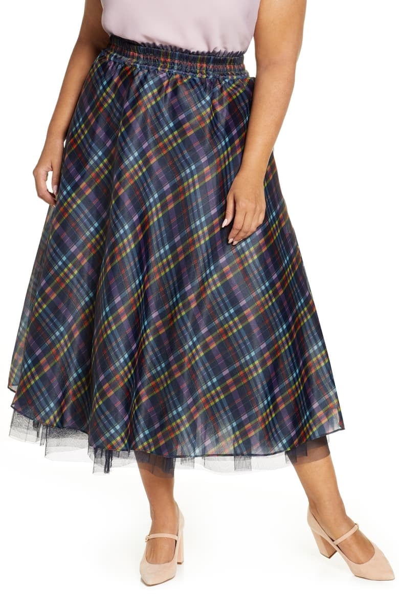 Halogen® x Atlantic-Pacific Full Organza Midi Skirt