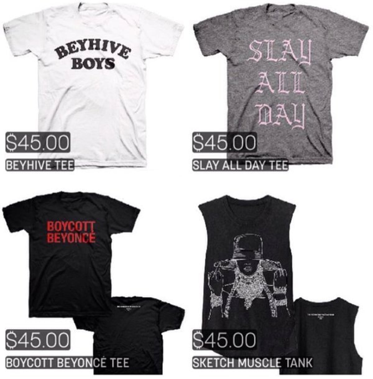 Boycott Beyonce T-Shirts at Formation World Tour | PS Celebrity