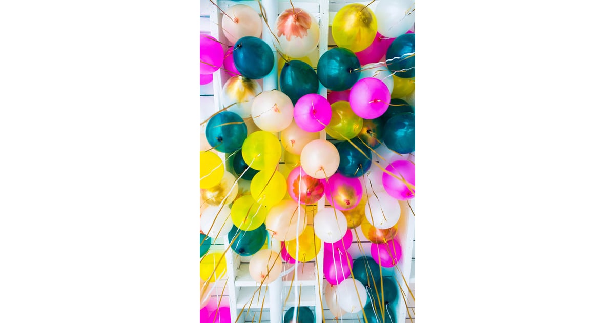 Metallic BrushStroke Balloons Colorful Wedding DIYs POPSUGAR Smart