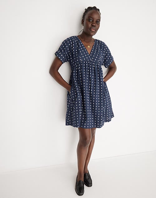 A Patterned Dress: Madewell V-Neck Dolman-Sleeve Mini Dress
