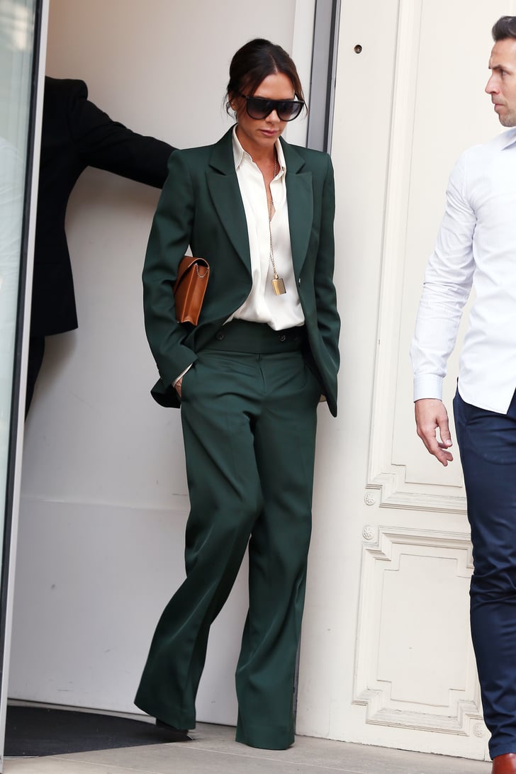 Victoria Beckham's Green Suit | POPSUGAR Fashion Photo 12
