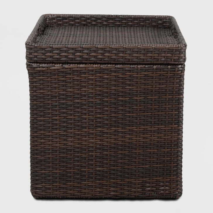 Threshold Wicker Storage Patio Accent Table The Best Patio Furniture
