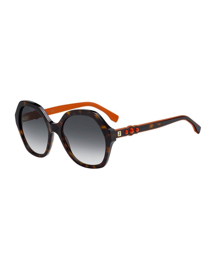Angelina's Fendi Studded Two-Tone Acetate Sunglasses