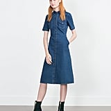 MiH Jeans Black Denim Eastman Pinafore Dress ($340) | Denim Dresses For