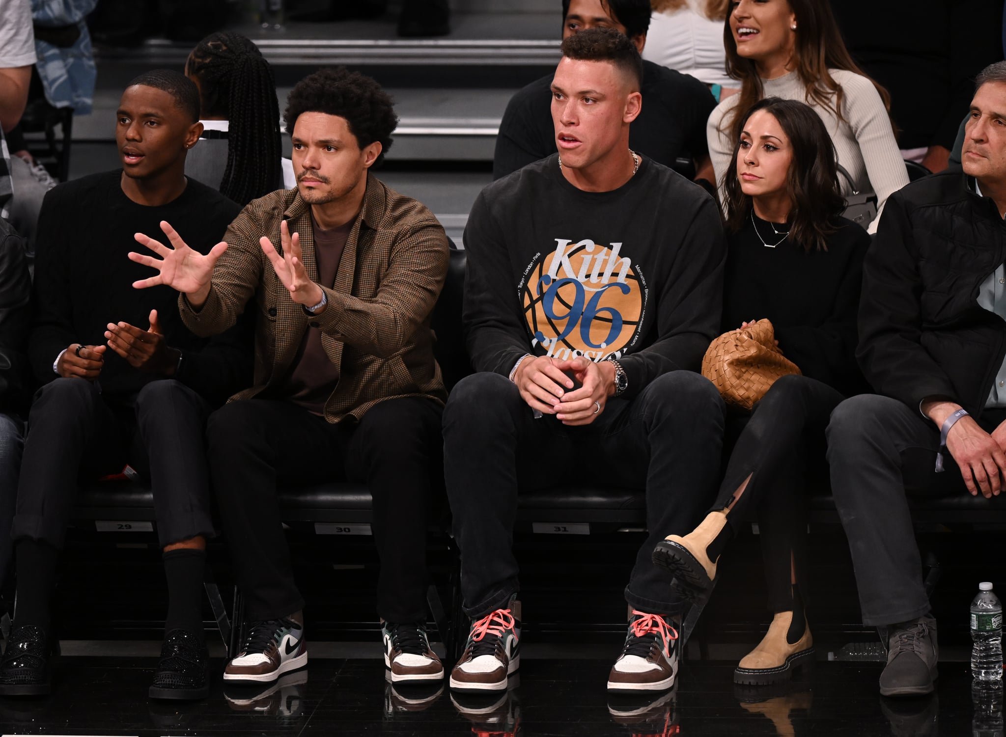 Aaron Judge, Yankees teammates sit courtside for Nets vs