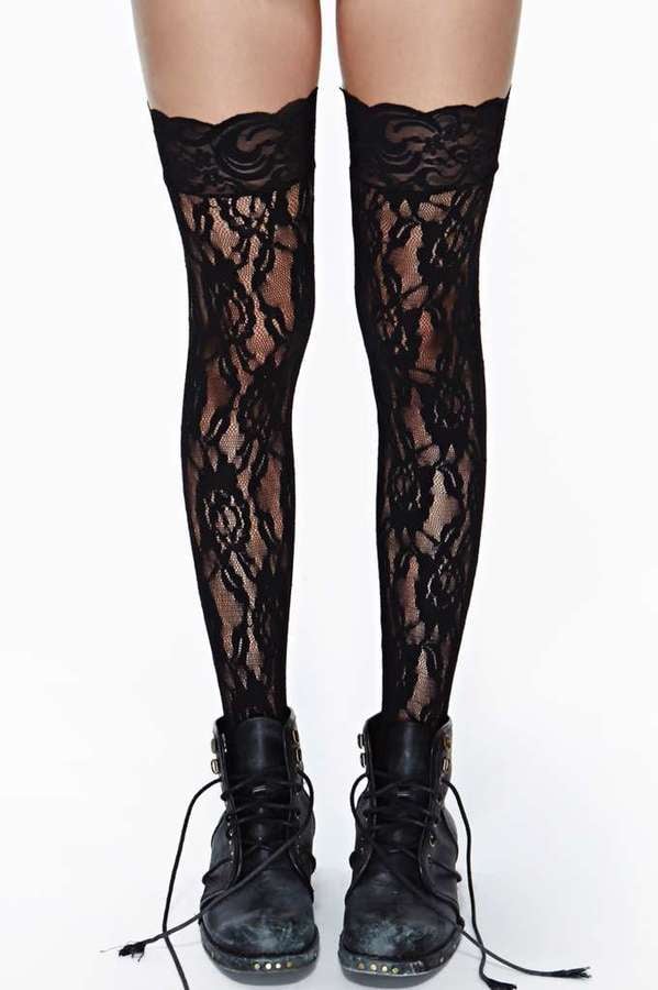 Factory Lana Lace Thigh High Socks ($18)