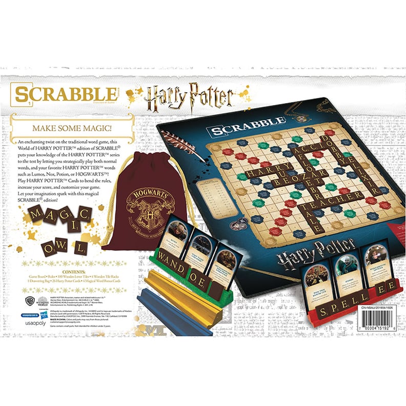 Back of the Scrabble: World of Harry Potter Box
